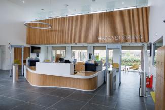 Reception desk at Stirling