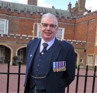 Man wearing medals