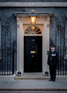 Prison Officer standing on 10 Downing Street