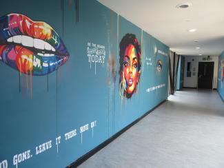 mural painted by women in custody